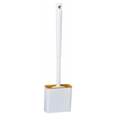 Toilet Brush Toilet Brush with Silicone Bristles Toilet Bowl Brush and Holder Compact Toilet Cleaner Brush Deep Clean Toilet Scrubber Save Space