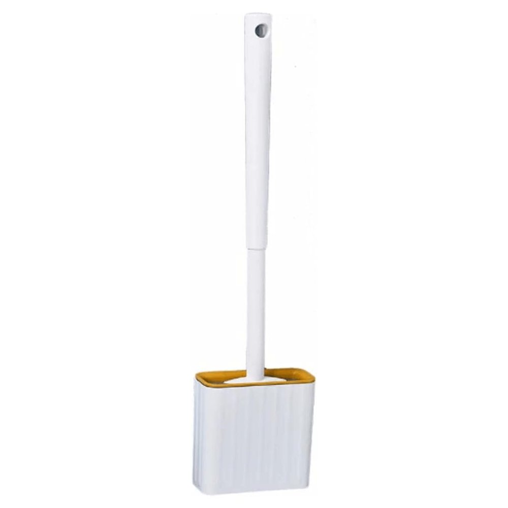 Toilet Brush Toilet Brush with Silicone Bristles Toilet Bowl Brush and Holder Compact Toilet Cleaner Brush Deep Clean Toilet Scrubber Save Space
