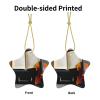 2024 Ornaments for Christmas Tree Ceramics Hanging Ornament for Xmas Holiday Party Decorations,Violin and Book view 3