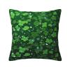 WSOIHFEC Background st Patrick's Day Glitter Print Throw Pillow Covers Soft Corduroy Cushion Covers Square Pillowcase Cushion Case for Sofa Living Room Home Decoration 18"x18" view 1