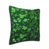 WSOIHFEC Background st Patrick's Day Glitter Print Throw Pillow Covers Soft Corduroy Cushion Covers Square Pillowcase Cushion Case for Sofa Living Room Home Decoration 18"x18" view 2