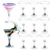 SUNSHNO Plastic Martini Glasses Set of 25,5oz Clear Coupe Cocktail Glasses,Exquisite Champagne Coupe Glasses for Cocktails for Home, Bar, Restaurants and Parties view 1