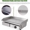 RUYICZB Commercial Electric Griddle 3000W BBQ Grill Stainless Steel Countertop Full Flat Hot Plate Grill Non-Stick Restaurant Teppanyaki Griddle with Adjustable Temp Control 122F-392F view 3
