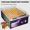 RUYICZB Commercial Electric Griddle 14", 2000W Flat Top Countertop Griddle, Non-Stick Chrome Plating Iron Cooking Plate for Restaurant and Home Use Teppanyaki Stainless Steel Grill view 2