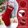 Personalized Christmas StockingCustom Name Family Christmas Stocking, 18 Large Knitted Xmas Stocking for Kids,Holiday and Family Stocking for Fireplace Christmas Holiday Party Decoration (10 pcs) view 2