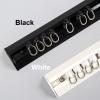 1-5M Curtain Track,Ceiling Mounted Curtain Rail For Curtains, Drapes, And Room Dividers,Easy To Install Ceiling Track,Ultra-thin Track, Direct Ceiling Mounting, Anti-spill Light ( Color : Black , Size view 2
