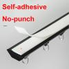1-5M Self Adhesive Ceiling Curtain Track, Ultra-thin Curtain Rod, No Drilling Ceiling Curtain Rail For Bedroom, Shower,Living Room, Room Divider, Easy To Install Ceiling Track ( Color : White , Size : view 3