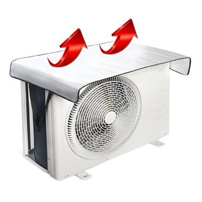 NUTRAC Air Conditioner Unit and Heat Pump Cover,Indoor Air Conditioner Cover for Window Air Conditioner Unit, with Adjustable and Loop Straps, Dust-Proof Waterproof (Color : Silver, Size : 100x50cm