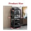 YLQFGUVWK 5-Tier AV Media Cabinet Stand Assembly Cabinet with Height Adjustable Wooden Stand for Home/Office/Audio Video/DJ/Theatre view 2