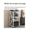 YLQFGUVWK 5-Tier AV Media Cabinet Stand Assembly Cabinet with Height Adjustable Wooden Stand for Home/Office/Audio Video/DJ/Theatre view 4