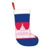 Cambodian-Flag Christmas Stockings Decoration Fireplace Tree Xmas Tree Decorations for Xmas Holiday Party Gifts 18-Inch view 2