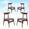 ATYUJKB Side Dining Room Chairs Set of 4, Kitchen Dining Room Chairs, Modern Kitchen Faux Leather Dining Room Chair, PU Leather Kitchen Dining Room Chair, Living Room, Waiting Room view 1