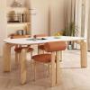ATYUJKB Chairs for Bedrooms Set of 2, Chairs for Dining Table, Modern Side Diner Chairs, Leather Kitchen Dining Room Chair, Chairs with Solid Wood Leg, for Home, Bistro Coffee Shops view 4