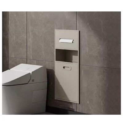 Stainless Steel Shower Nich Stainless Steel Bathroom Niche, Toilet Paper Storage Rack, Recessed Waterproof Shower Niche For Bathroom Storage/Shampoo/Toiletries ( Color : Apricot , Size : 65x30x14cm )