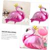 6pcs Hawaiian Party Balloons Aluminum Foil Flamingo Decorations for Home Bar Quality Safe for Festive Atmosphere and Memorable Photo Props view 2