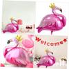 6pcs Hawaiian Party Balloons Aluminum Foil Flamingo Decorations for Home Bar Quality Safe for Festive Atmosphere and Memorable Photo Props view 4