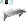 Express KitchQuip Stainless Steel Wall Shelf | Square Edge | Metal Shelving | Heavy Duty | Commercial Grade | Wall Mount | NSF Certified (14 Width x 24 Length) view 3