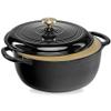 Best Choice Products 6 Quart Enamel Cast-Iron Round Dutch Oven, Family Style Heavy-Duty Pre-Seasoned Cookware for Home, Kitchen, Dining Room, Oven Safe w/Lid, Dual Handles - Black Licorice view 1