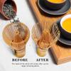 BambooMN Brand - Matcha Bowl Set (Includes Bowl, Rest,Tea Whisk, Chasaku, Tea Spoon & Tray) 1 Set Pink view 2