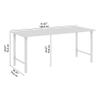 Bush Business Furniture Hustle 72W x 30D Computer Desk with Metal Legs in White, Modular Office Table for Home and Professional Workspace view 3