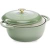 Best Choice Products 6 Quart Enamel Cast-Iron Round Dutch Oven, Family Style Heavy-Duty Pre-Seasoned Cookware for Home, Kitchen, Dining Room, Oven Safe w/Lid, Dual Handles - Sage Green view 1