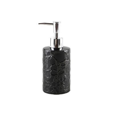 Soap Dispenser Kitchen Black Soap Dispenser for Bathroom, Kitchen, Dressing Table, Ceramic Soap Bottle for Lotion, Shampoo, Massage Oil Shampoo and Conditioner Dispenser