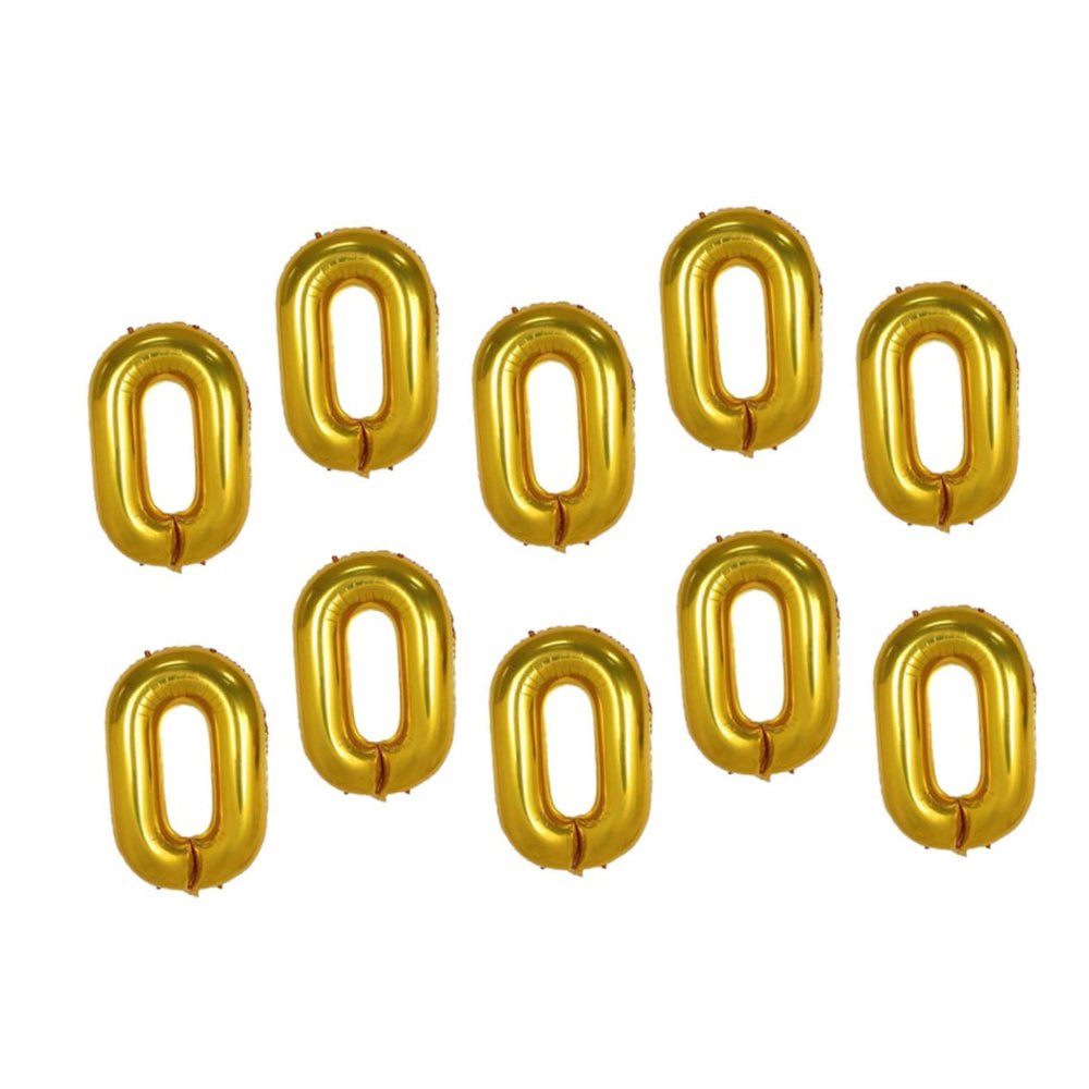 Amosfun 24pcs Foil Chain Balloons for Birthday and Wedding Decorations Supplies Excellent for Photo Backgrounds and Unique Atmosphere