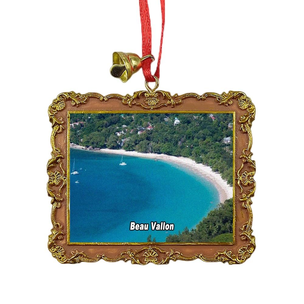Beau Vallon Seychelles Travel Souvenir Xmas Tree Ornament Hanging Pendant Home Christmas Party Decoration