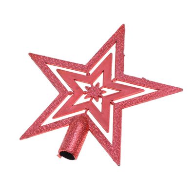 Anneome Red Christmas Tree Topper Star 15cm Star Treetop for Christmas Decoration Festive