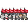 YourBestMemory Set of 7, 18" Dia Personalized Gray Christmas Stockings with Embroidery Names, with Holders,Quality Thick Fleece Material Stockings for Family Dcor(Set of 7-A) view 1