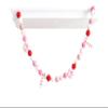 Mini Felt Factory | Christmas Felt Garland ~7 Ft 100% Wool Pom 2.5 cm Balls Candy Cane Peppermint Ornament Boho Pink Holiday Bright Decor Mantel Hanging Seasonal Banner Craft Wall Party view 1