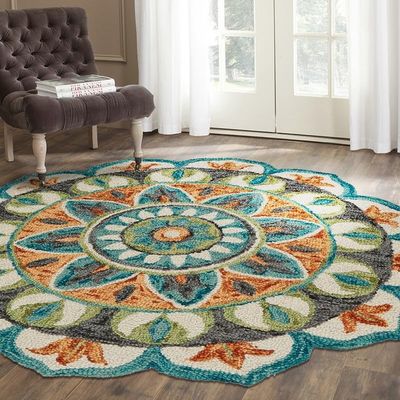 Hand-Tufted Wool Area Rug (6 x 6 FT Round)