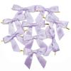 Giftmeet Purple Twist Ties for Bags, 4.3 Inch Ribbon Bows Bulk Assorted Christmas Ribbon and Bows, Reusable Bread Ties for Treat Bags, Lollipop Decoration, Christmas Tree, Home and Wedding 30 Pcs view 1