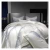 QuKan Bed, 1000TC Egyptian Cotton White Gray Soft Bedding Set Luxury Duvet Cover Sheet Pillowcase view 2