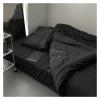 Bed, 100% Cotton Home Textiles Bedding Duvet Cover Luxurious Black Quilt Cover Set view 2
