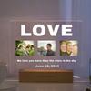Custom 3D Acrylic Photo Lamp Personalized Led Night Light for Parents Love MOM DAD Family Friend Weddings Birthdays Ideal Gift (Love) view 1