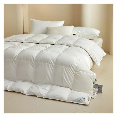 QuKan Bed, Goose Down Filled Comforter, Women's Pink Down Comforter White Cotton Queen Size Comforter Set Extra Large Seasonal Blanket, 150x200 cm, MM-102