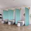 Privacy Cubicle Curtain, Medical Privacy Flexible Curtains, for Hospital Lab Clinic Divider Screen, U-Shaped Partition Curtain and Support Frame Combination (Color : Green, Size : 5 Set) view 2