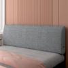 ZZYK Rectangle Headboard Pillow Linen Bed Backrest Large Wall Mounted Headboard,Solid Color Wedge Pillowboard Reading Pillow Support Upholstered Daybed Bolster,Gray,Paste 47"/Full view 1