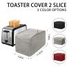 BOHEMIABY Toaster Cover 2 Slice, Bread Dust Cover & Fingerprint Protection-Polyester & Cotton, Kitchen Small Appliance(Grey) view 2