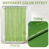 Barossa Design Clear Green Stall Shower Curtain Liner 36" W x 72" H - Waterproof PEVA Plastic Lightweight Shower Liner for Small Bathroom, 3 Magnets & Metal Grommets - Clear Green view 2