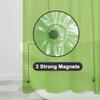 Barossa Design Clear Green Stall Shower Curtain Liner 36" W x 72" H - Waterproof PEVA Plastic Lightweight Shower Liner for Small Bathroom, 3 Magnets & Metal Grommets - Clear Green view 3