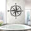 Nautical Compass Metal Wall Art, Metal Compass Wall Decor, Metal Wall Art, Nautical Wall Compass, North Arrow Metal Art, Compass Wall Sign, Home Living Room Wall Decor, Housewarming Gift (39"x39" | 100x100cm, Black) view 2