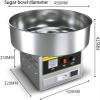 ATLION Commercial Cotton Candy Machine, Electric Color Fancy Marshmallow Making Machine, Adjustable Temperature, with Extra Storage Box and Bamboo Stick Bucket, Perfect for Family Party(Silver) view 2