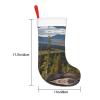 KoNsev Moose Mountain Pine Tree Print Christmas Stockings,18 Inches Large Stocking Personalized Xmas Hanging Stocking Decorations view 4