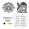 Metal Wall Decor, Lotus Mandala Metal Wall Art, Lotus Flower Metal Wall Art, Mandala Metal Wall Decor, Bohemian Wall Art, Spiritual Wall Art, Yoga Studio Decor, Home Living Room Wall Decor (46"x39" | 118x100cm, White) view 4