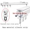 Aluminium Ceiling Mount Curtain Track System, Hospital Ceiling Track for Curtains, Aluminum Ceiling Curtain Track, with Silent Pulleys, Used for Bathrooms, Bedrooms, Room Partitions ( Color : A(track view 2