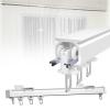 Heavy Duty Slide Ceiling Track, Curtain Rail with Mute Rollers, Ceiling Curtain Track for Bay Window, Curtain Track Rail Fixings, Mount to Ceiling Or Wall, Suitable for Living Room and Shower Room (C view 1