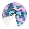 Christmas Tree Skirt for Xmas Holiday Party Decorations Gifts Funny Home Decor 48",Mermaid Pastel Pink Aqua Print view 3
