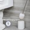 Toilet Brush Deep Clean Toilet Brush Wall Mount Floor Stand Toilet Bowl Brush and Stand Toilet Cleaner Brush for Home Toilet Scrubber Save Space view 3